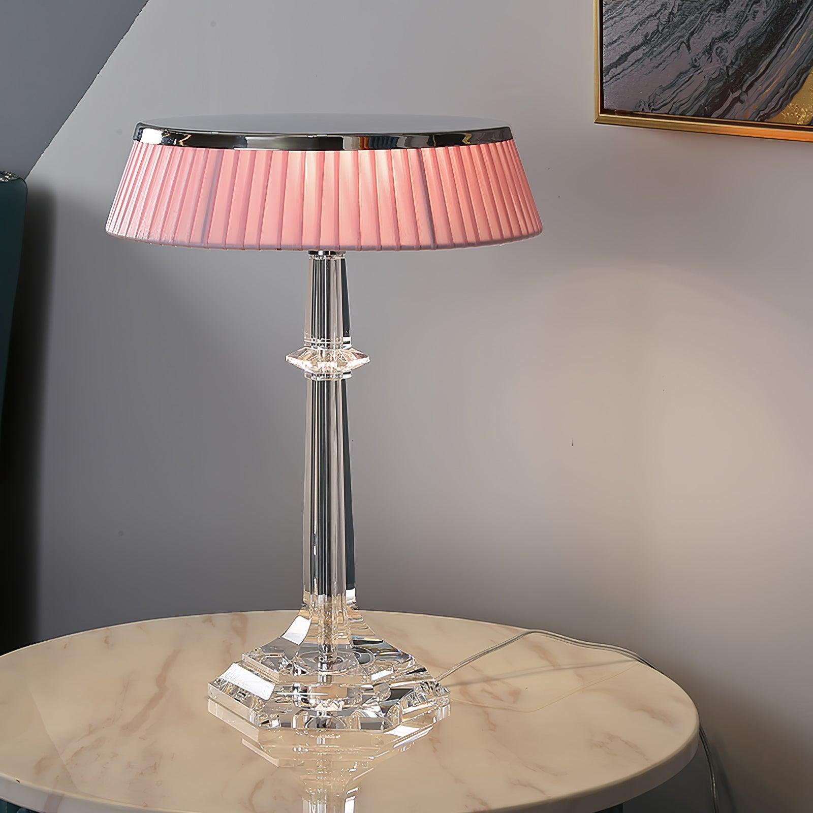 Haloza Fabric Luxurious Table Lamp-Neutral Decor