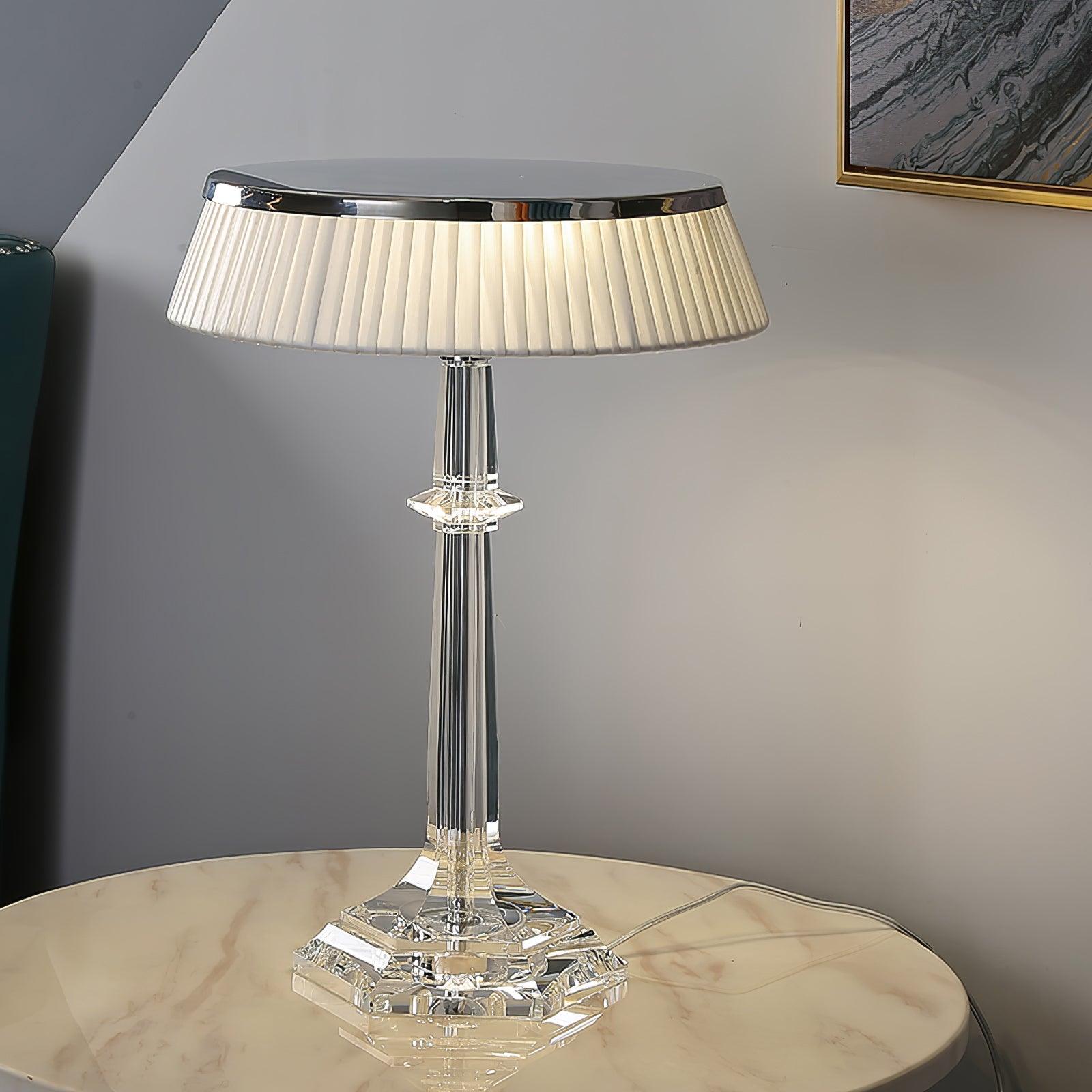 Haloza Fabric Luxurious Table Lamp-Neutral Decor