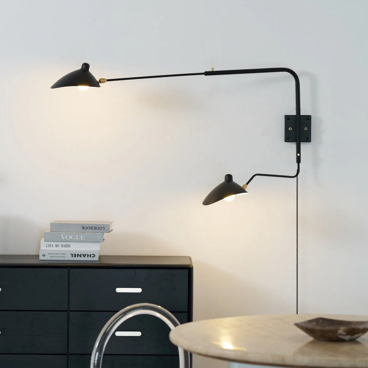 Versatile Arm Wall Sconce-Neutral Decor
