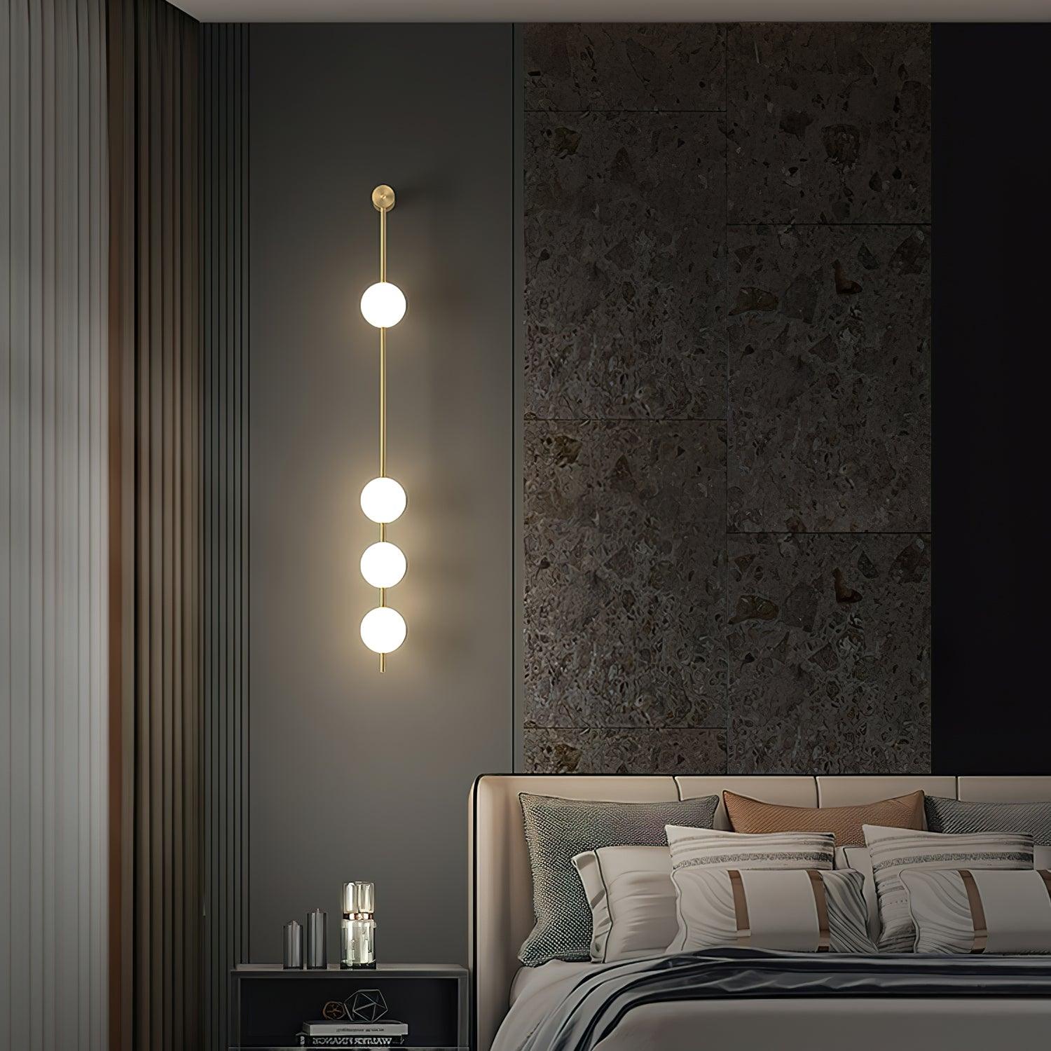 Lustra Wall Lamp Vertical Balls Brass-Neutral Decor