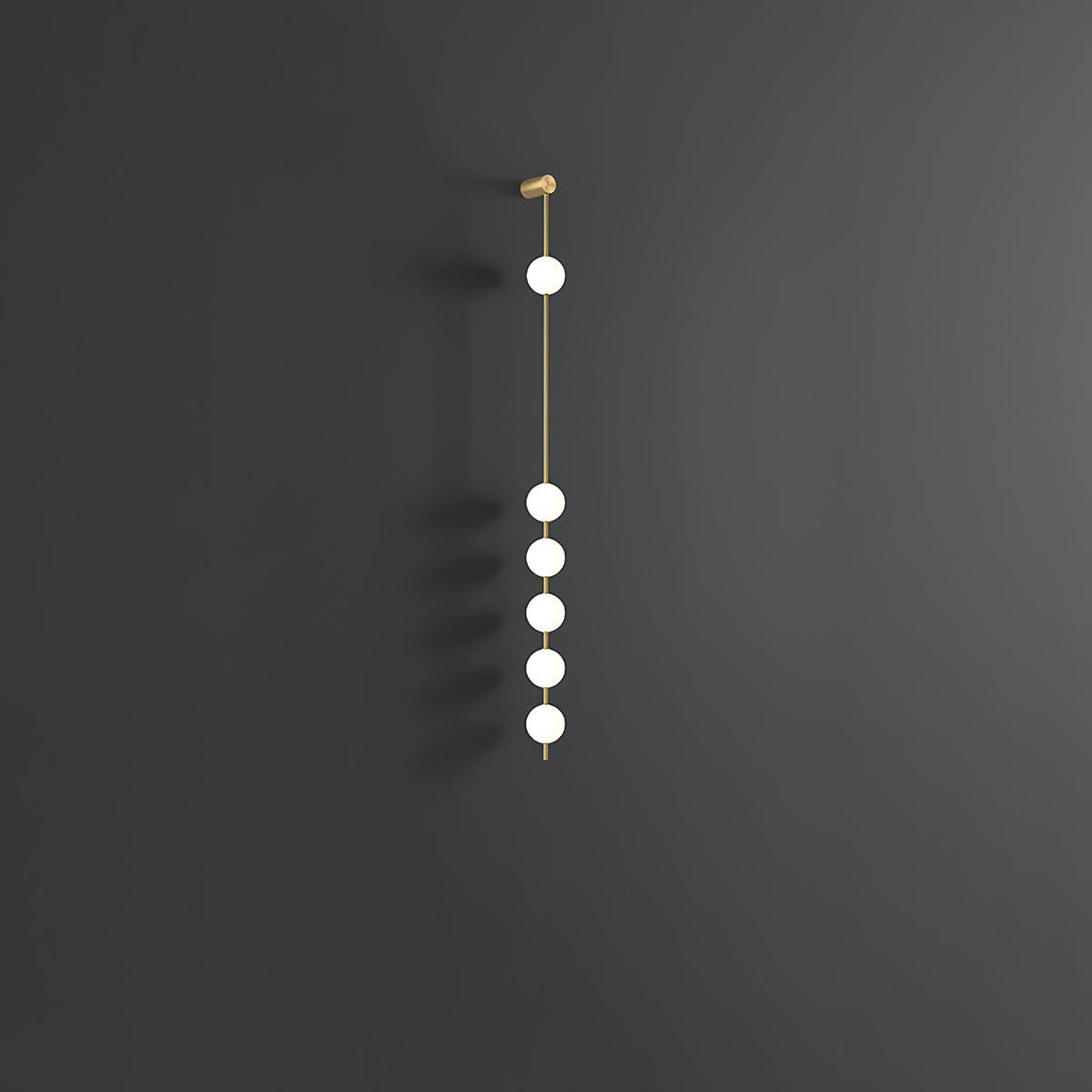 Lustra Wall Lamp Vertical Balls Brass-Neutral Decor
