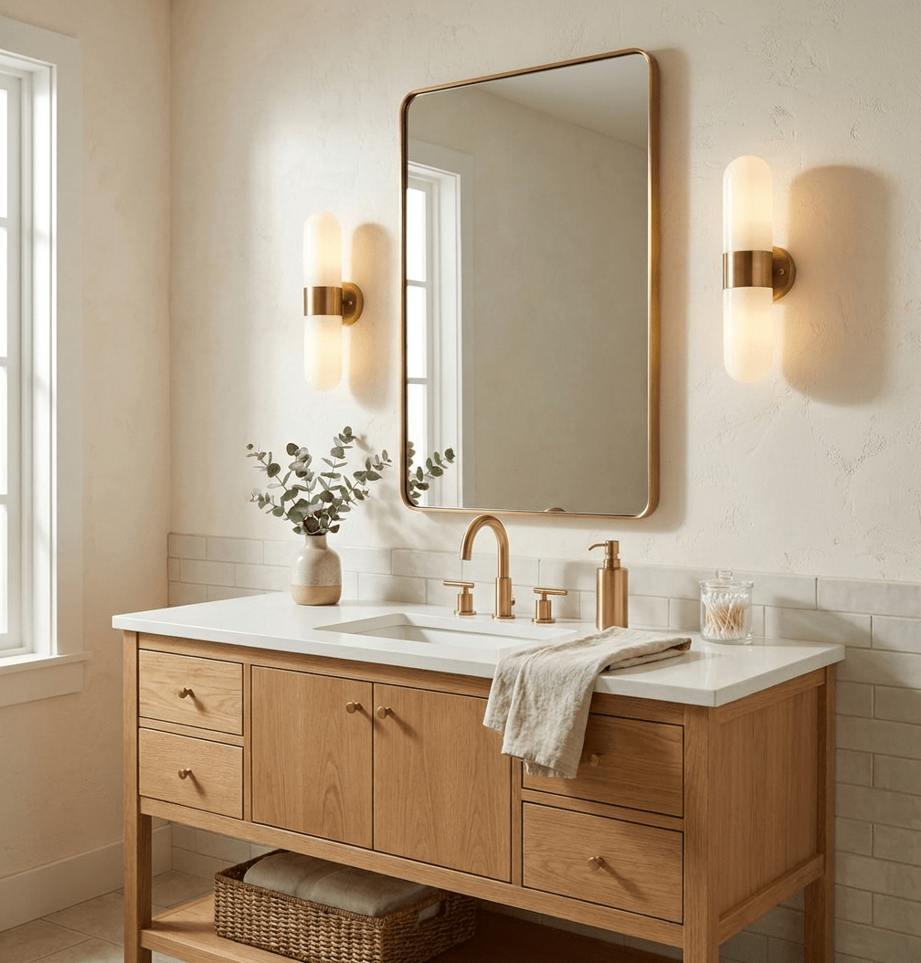 Vertical Capsule Glass Wall Sconce-Neutral Decor