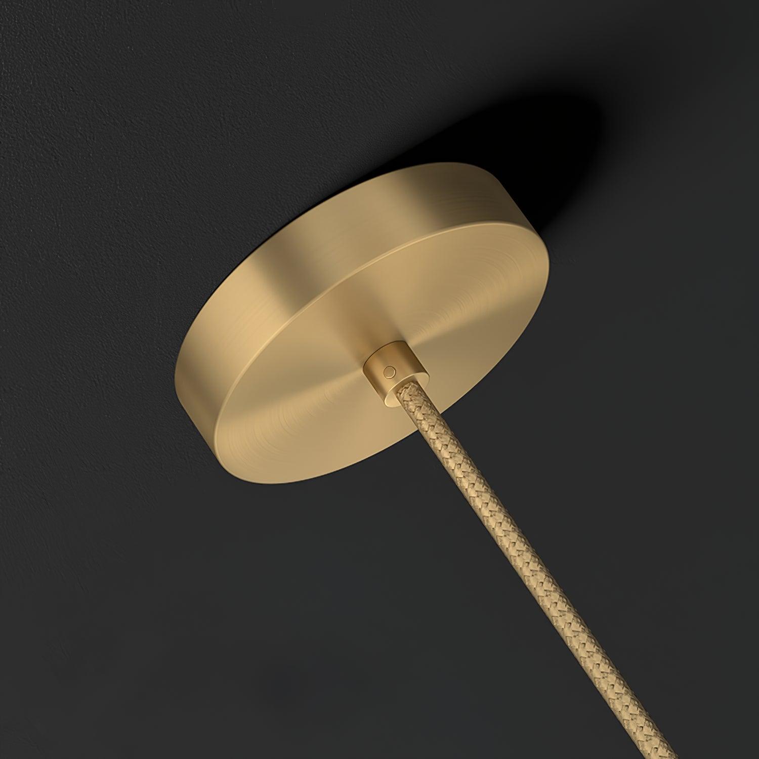 Velloran Brass Plastic Pendant Lamp-Neutral Decor