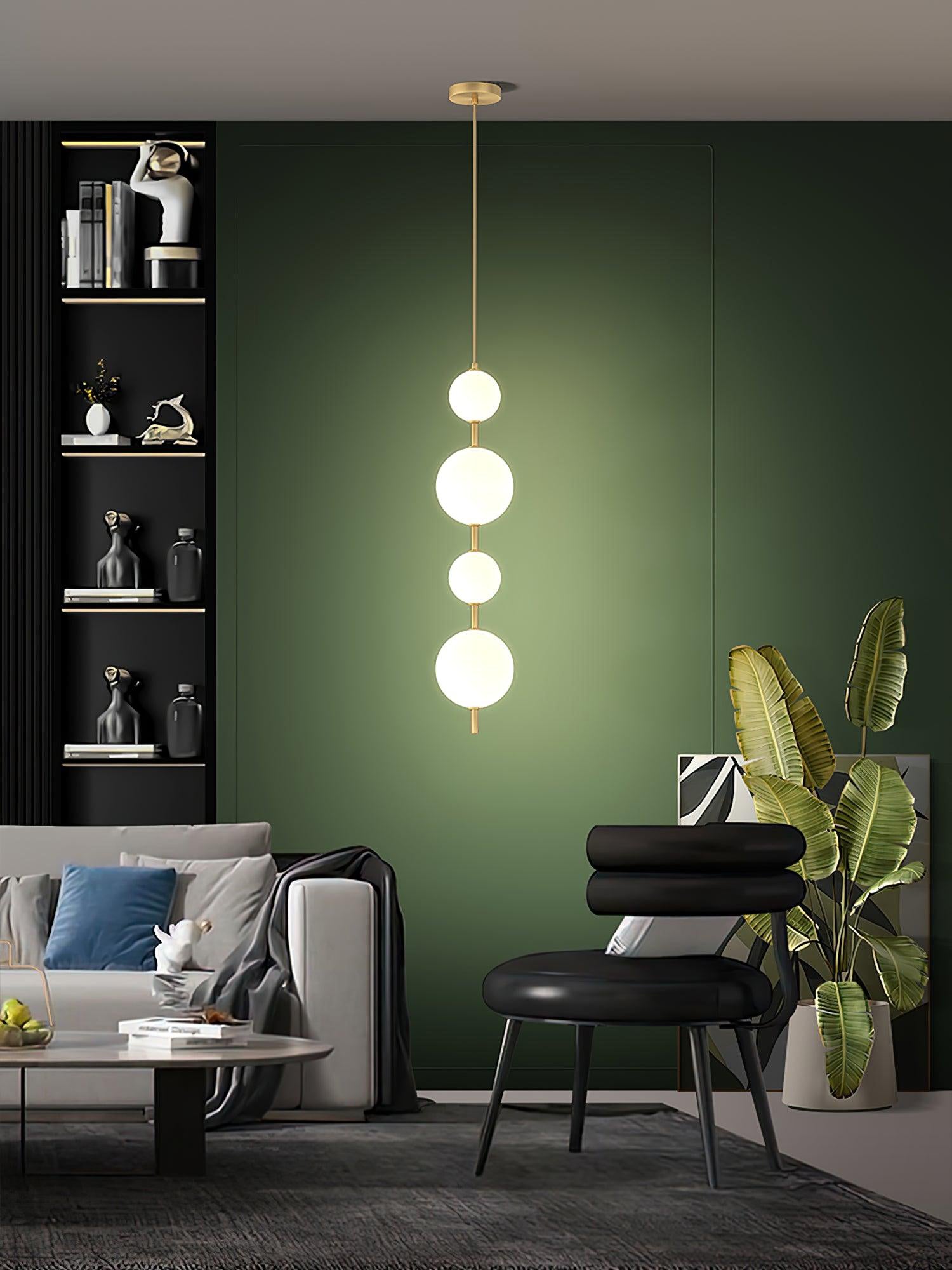 Velloran Brass Plastic Pendant Lamp-Neutral Decor
