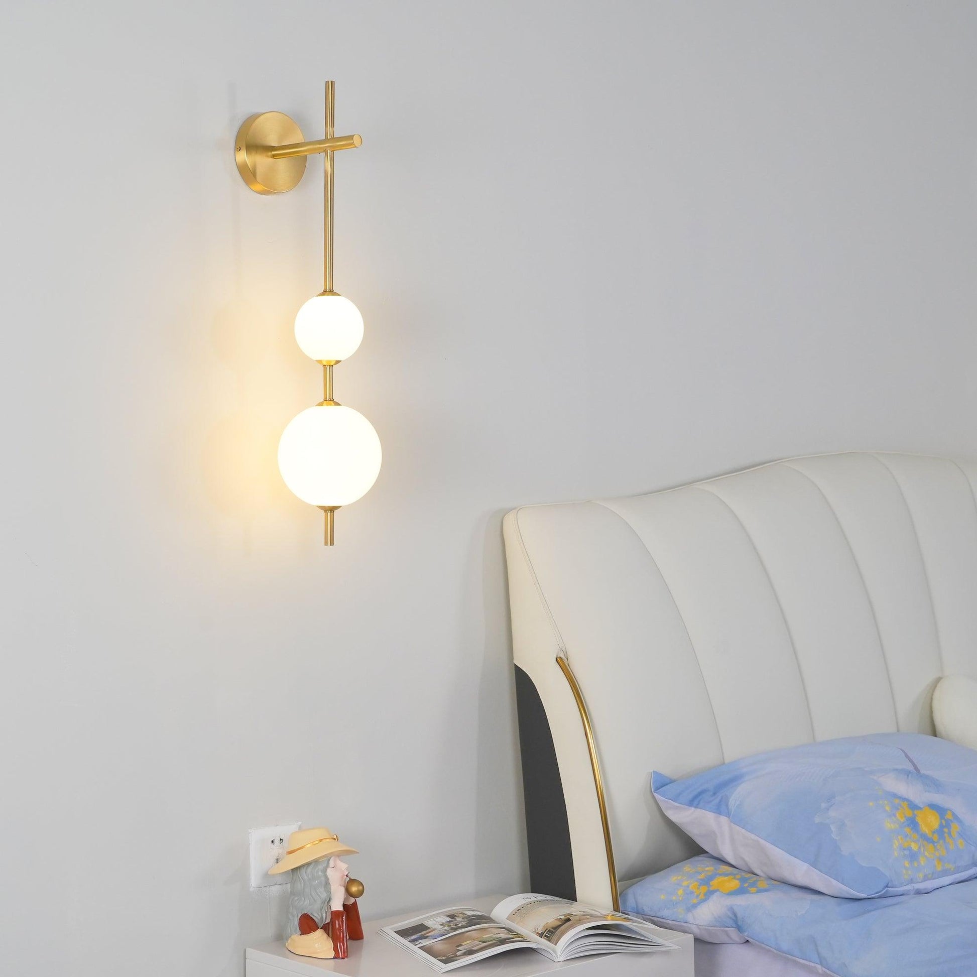 Ilraeia Vertical Globe Plug-in Wall Lamp-Neutral Decor