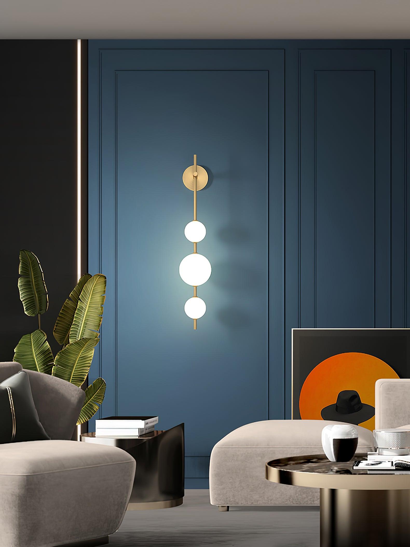 Ilraeia Vertical Globe Plug-in Wall Lamp-Neutral Decor