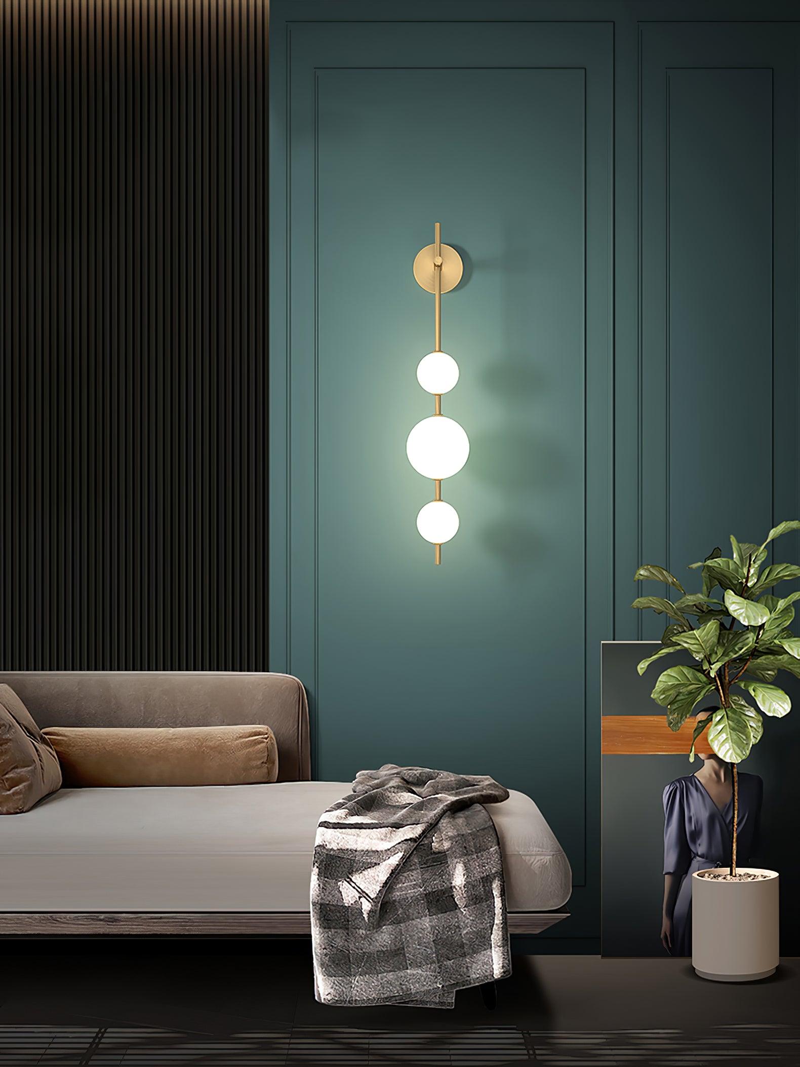 Ilraeia Vertical Globe Plug-in Wall Lamp-Neutral Decor