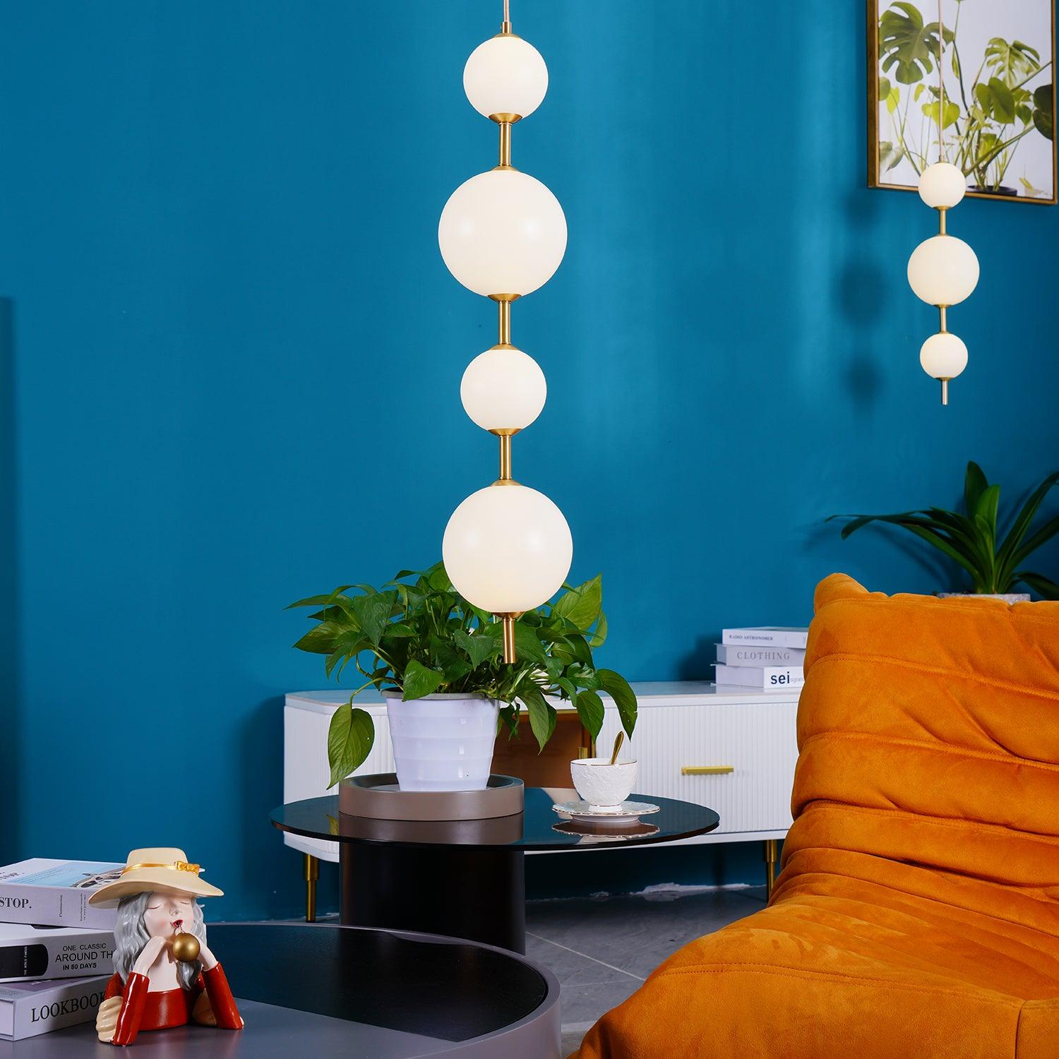 Velloran Brass Plastic Pendant Lamp-Neutral Decor