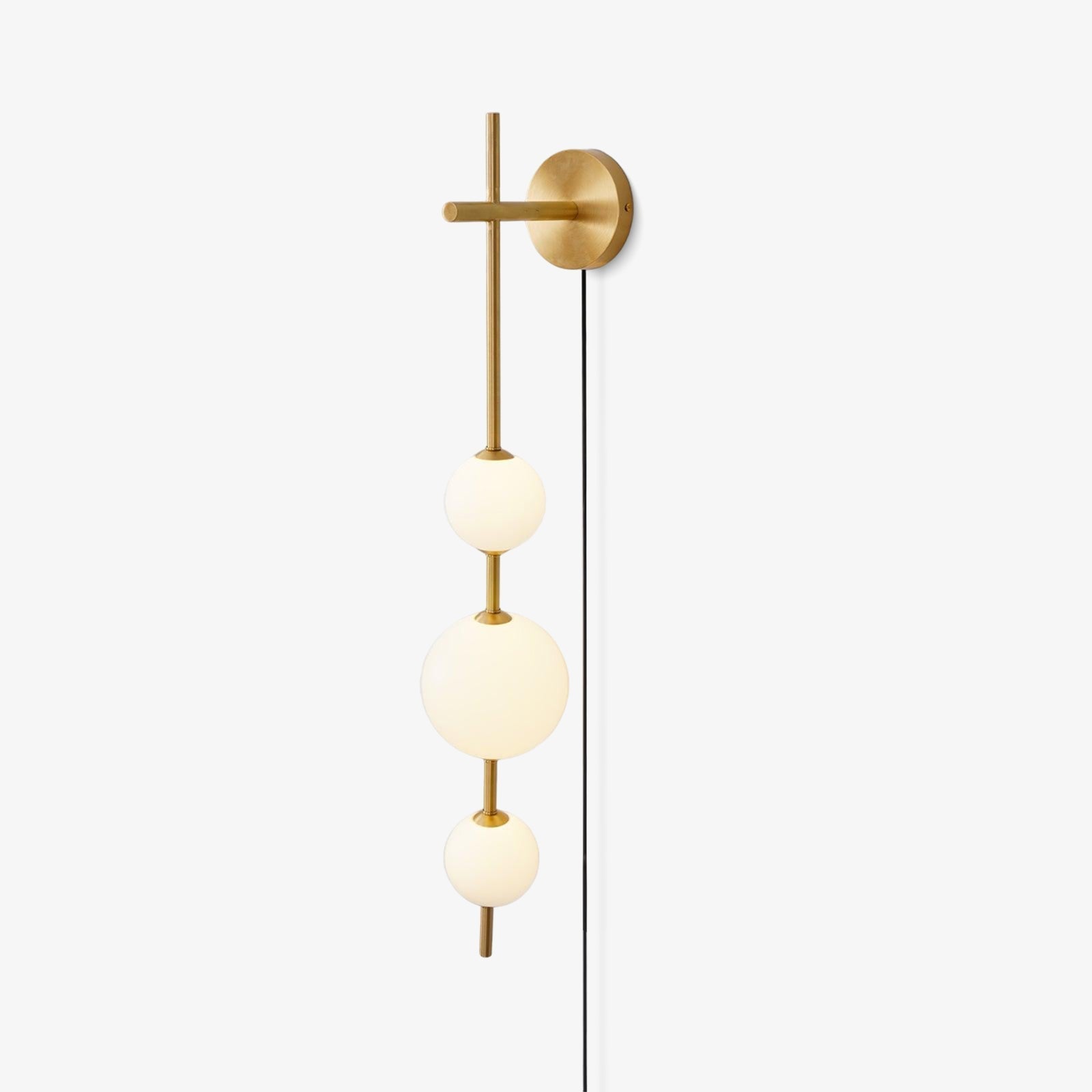 Ilraeia Vertical Globe Plug-in Wall Lamp-Neutral Decor