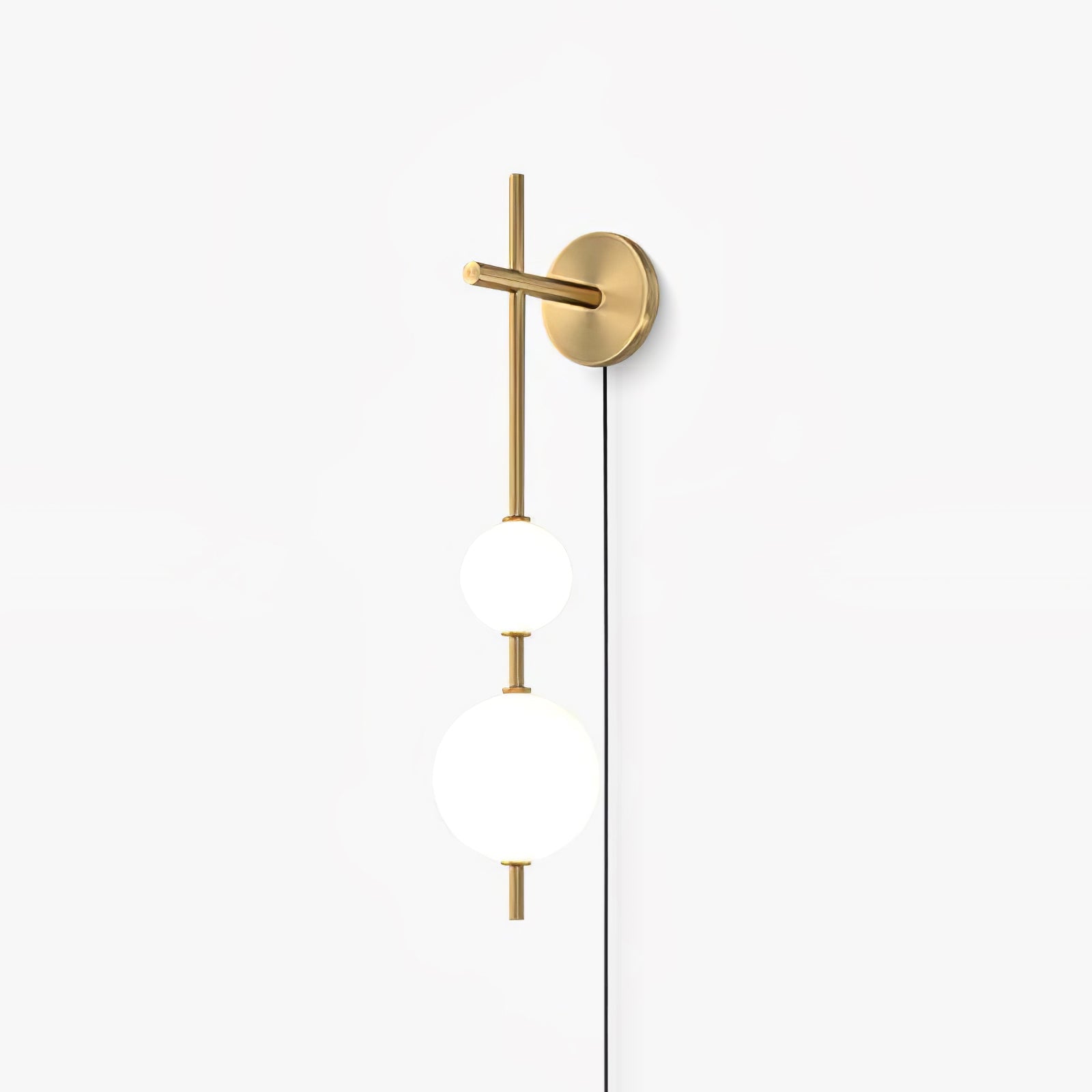 Ilraeia Vertical Globe Plug-in Wall Lamp-Neutral Decor