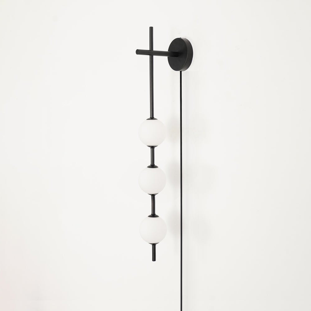 Ilraeia Vertical Globe Plug-in Wall Lamp-Neutral Decor