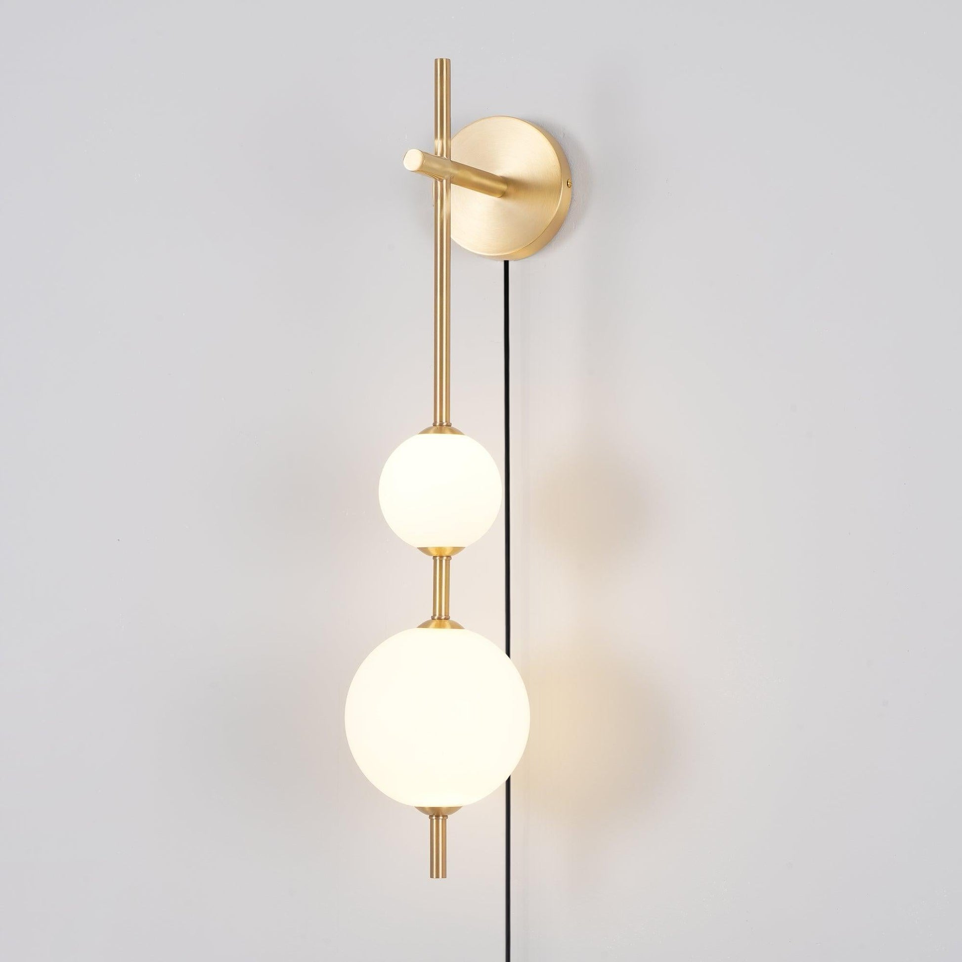 Ilraeia Vertical Globe Plug-in Wall Lamp-Neutral Decor