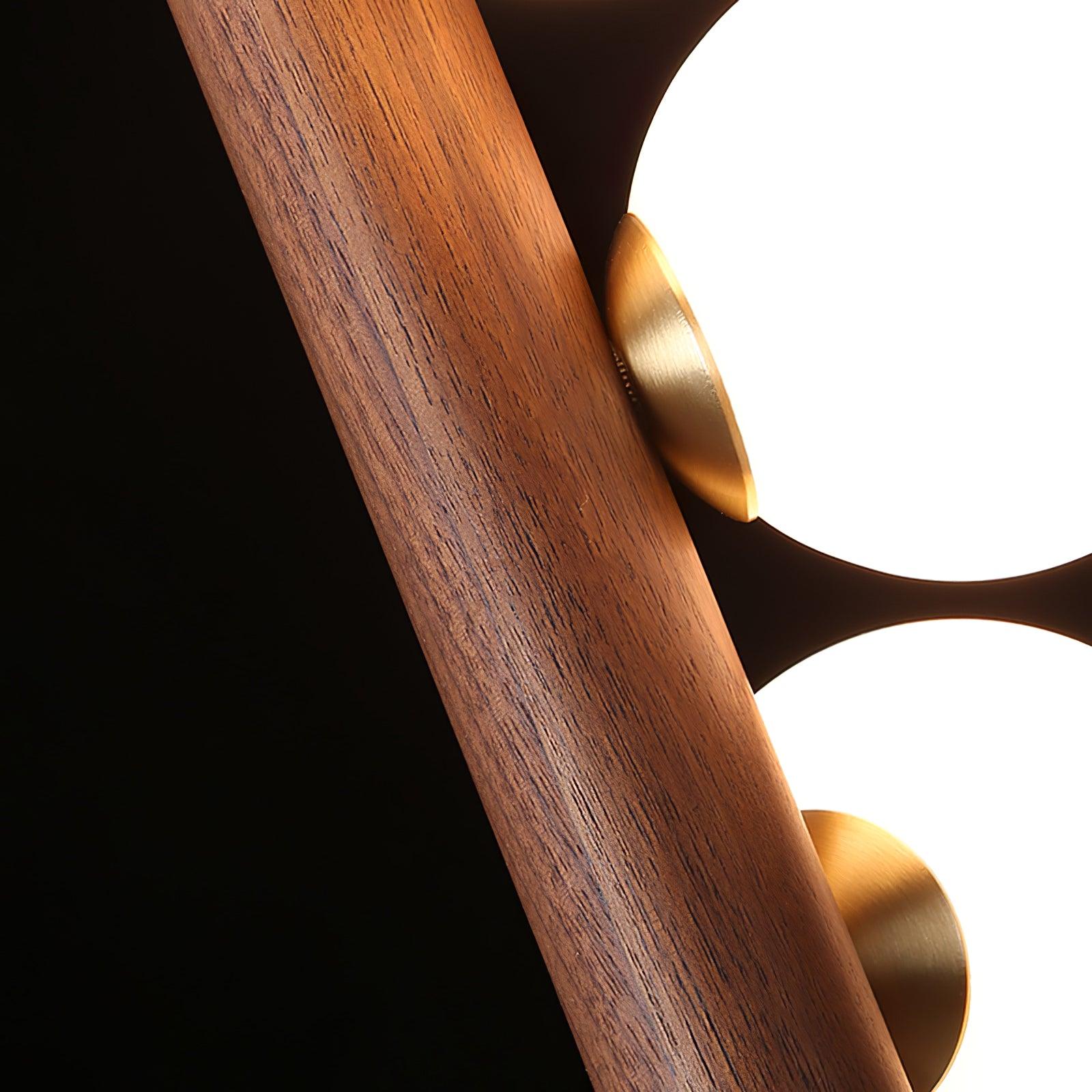 Lustra Pendant Lamp Wooden Glass Linear-Neutral Decor