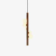 Lustra Pendant Lamp Wooden Glass Linear-Neutral Decor