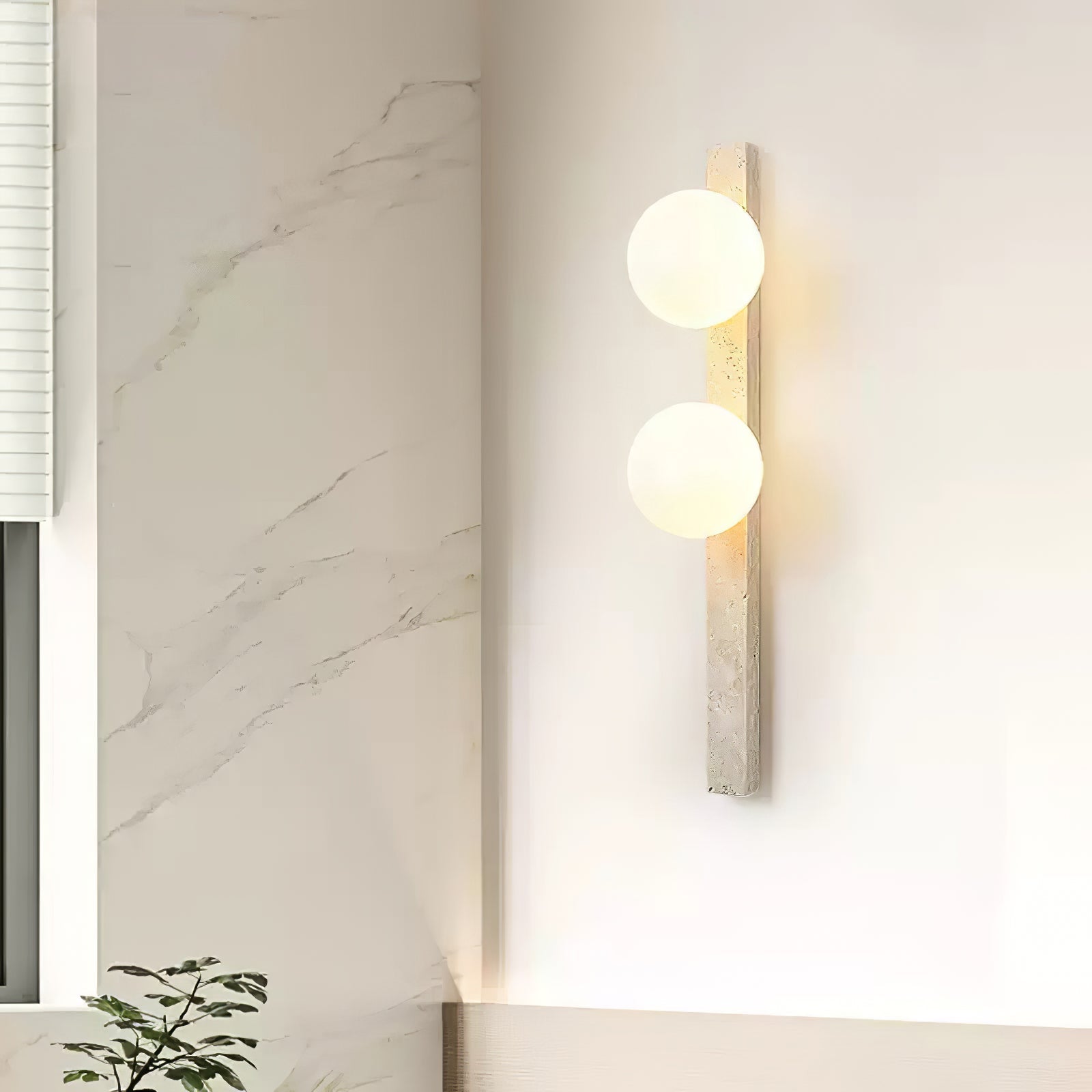 Zoshaira Travertine Wall Light-Neutral Decor