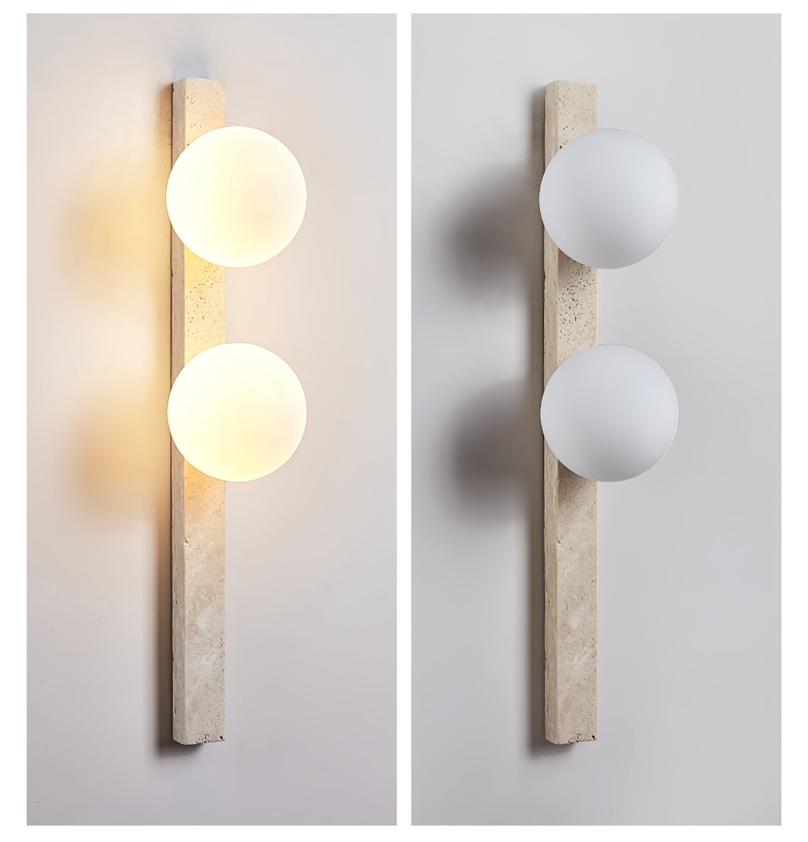 Zoshaira Travertine Wall Light-Neutral Decor