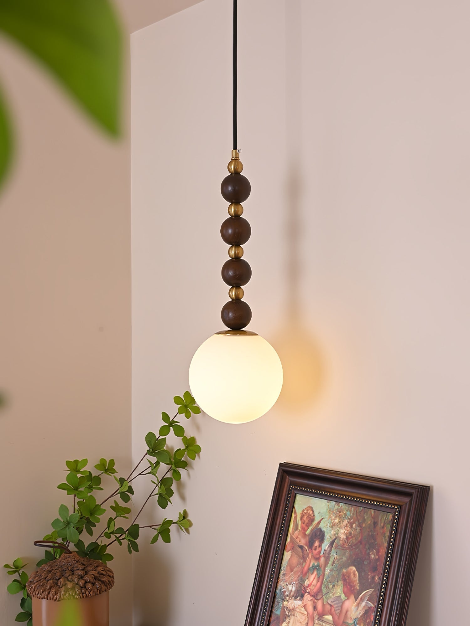 Golie Minimalist Wood Pendant Lamp-Neutral Decor