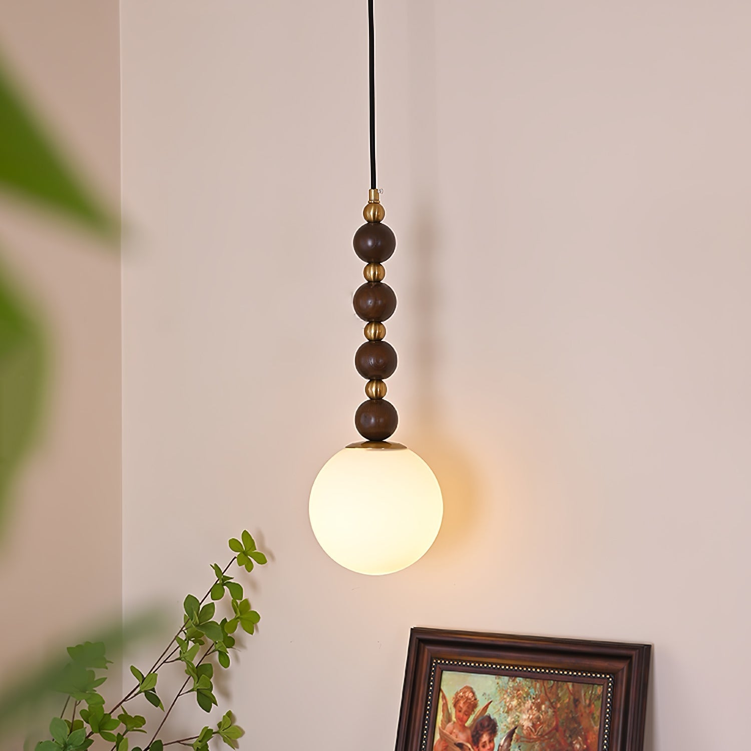 Golie Minimalist Wood Pendant Lamp-Neutral Decor