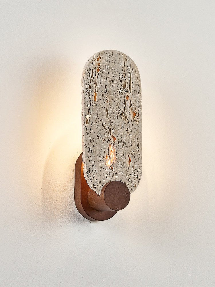 Vesper Travertine Wall Light-Neutral Decor