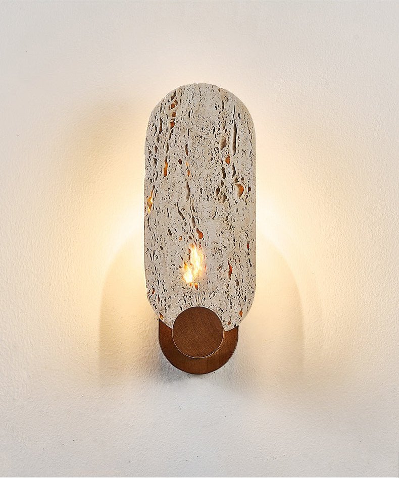 Vesper Travertine Wall Light-Neutral Decor