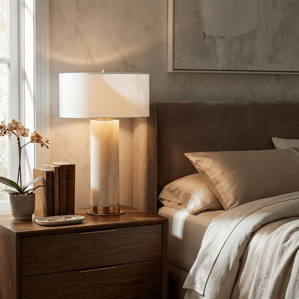 Vesper Onyx Table Lamp-Neutral Decor