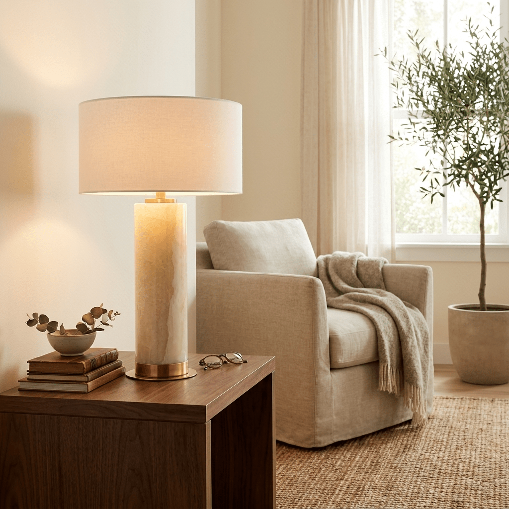 Vesper Onyx Table Lamp-Neutral Decor