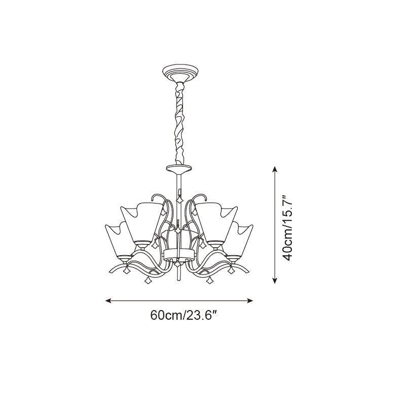 Givona Floral Glass Chandelier