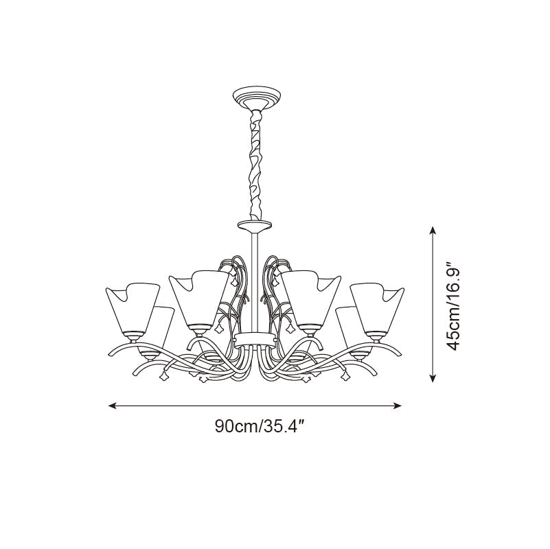 Givona Floral Glass Chandelier