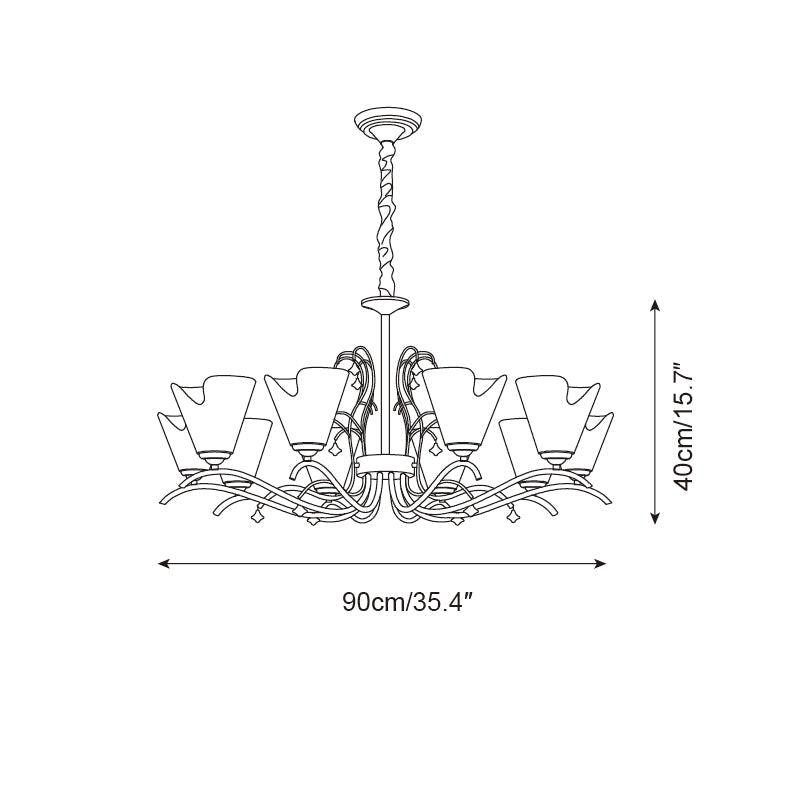Givona Floral Glass Chandelier