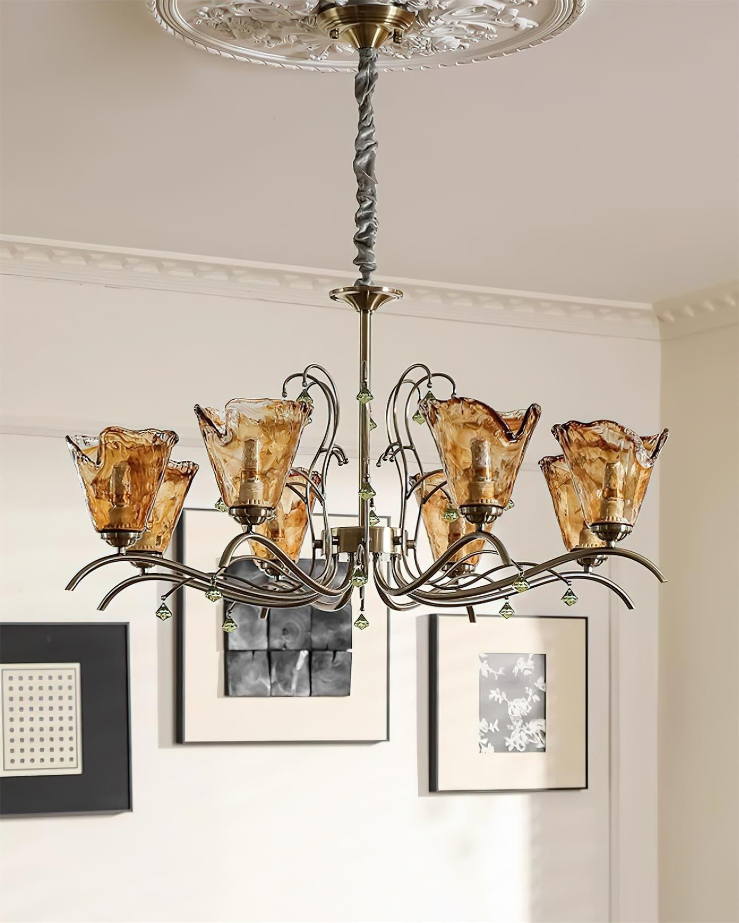 Givona Floral Glass Chandelier