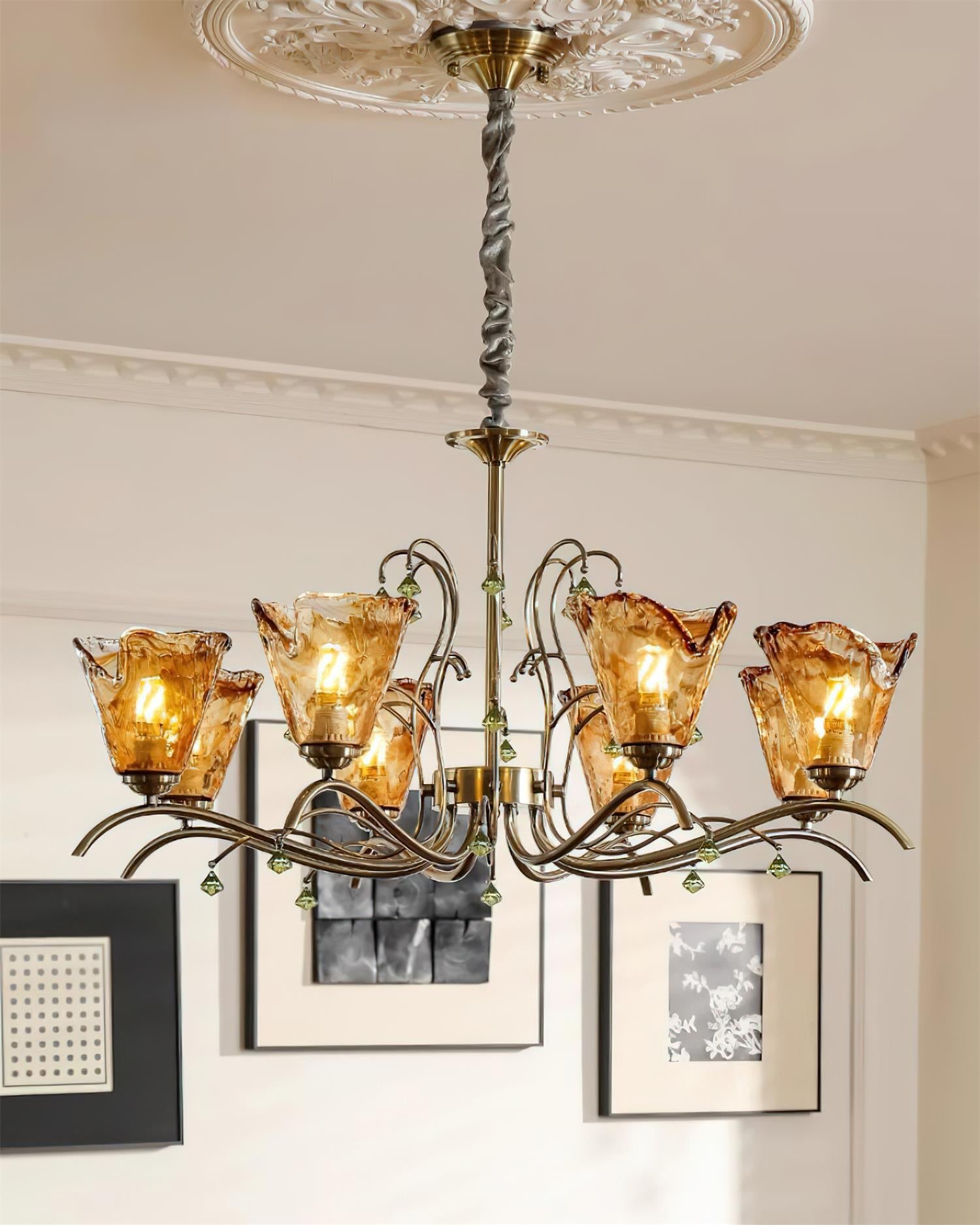 Givona Floral Glass Chandelier