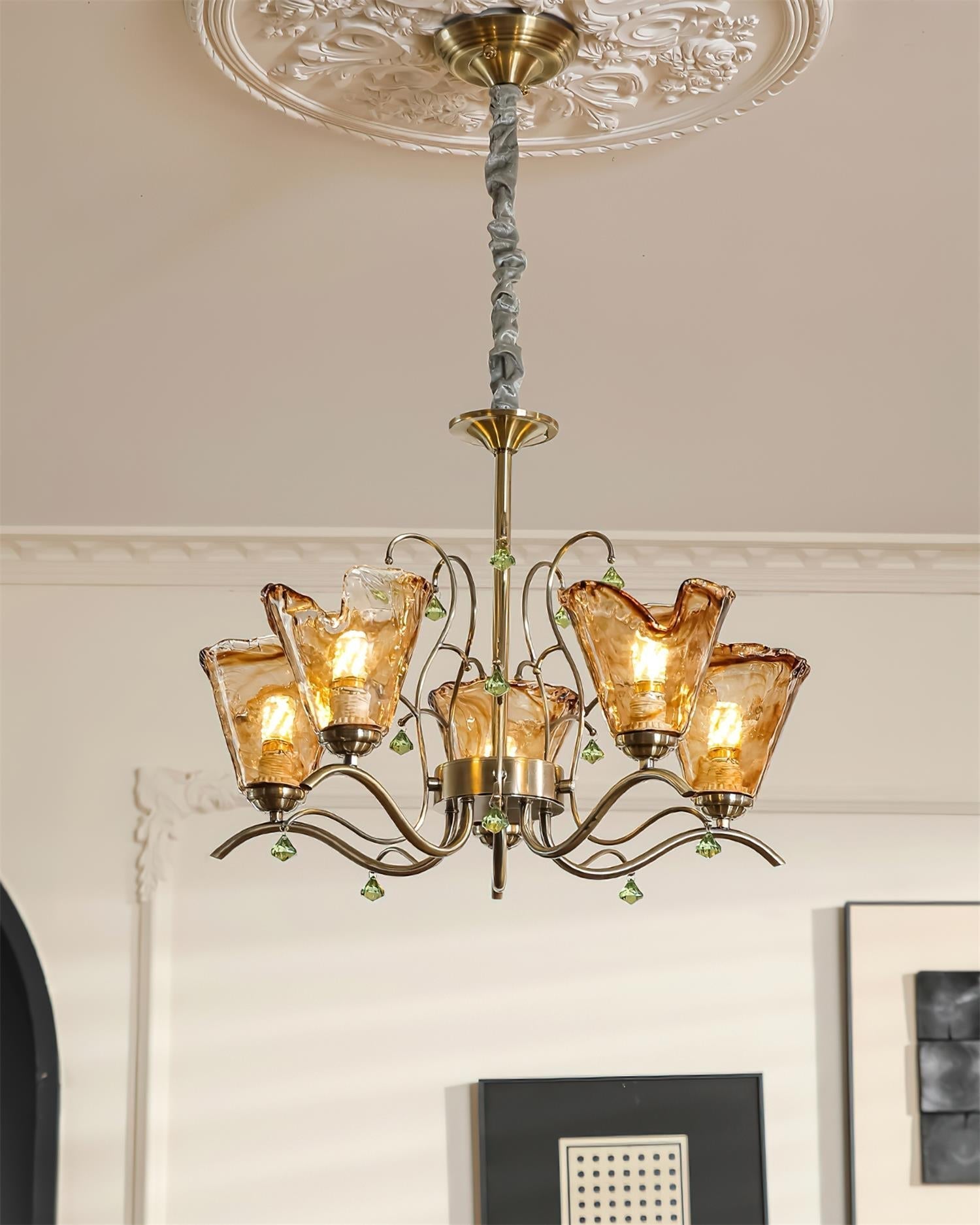 Givona Floral Glass Chandelier