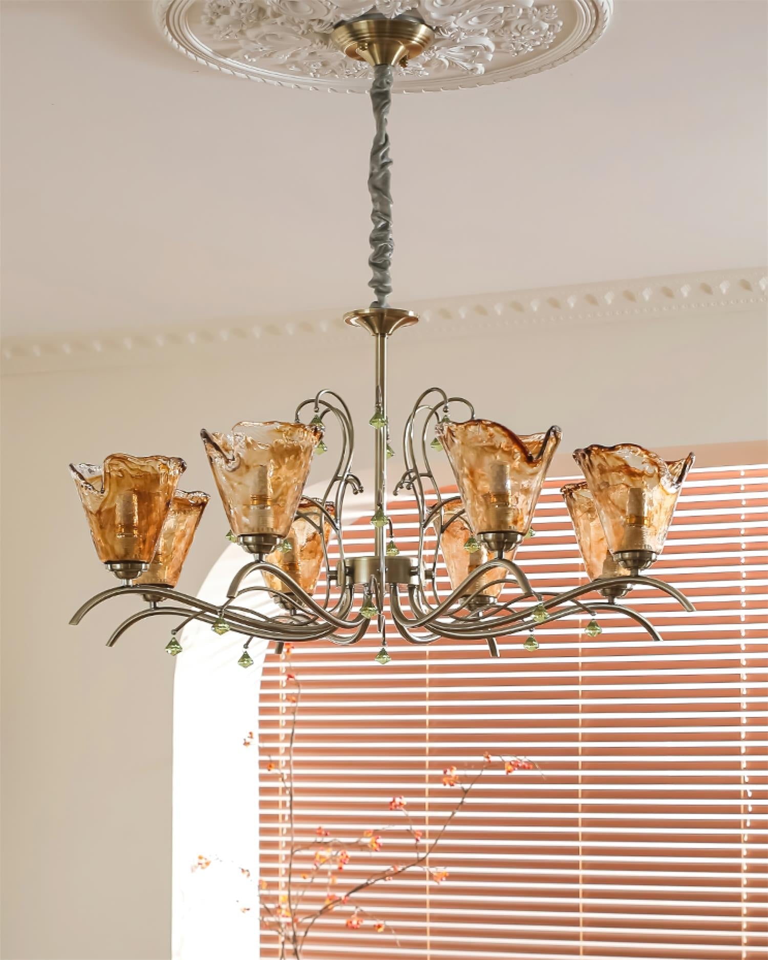 Givona Floral Glass Chandelier