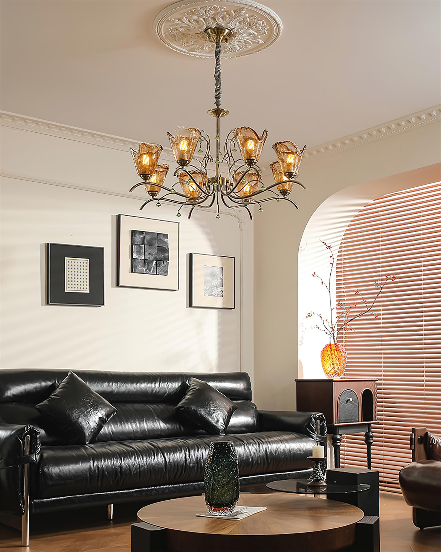 Givona Floral Glass Chandelier
