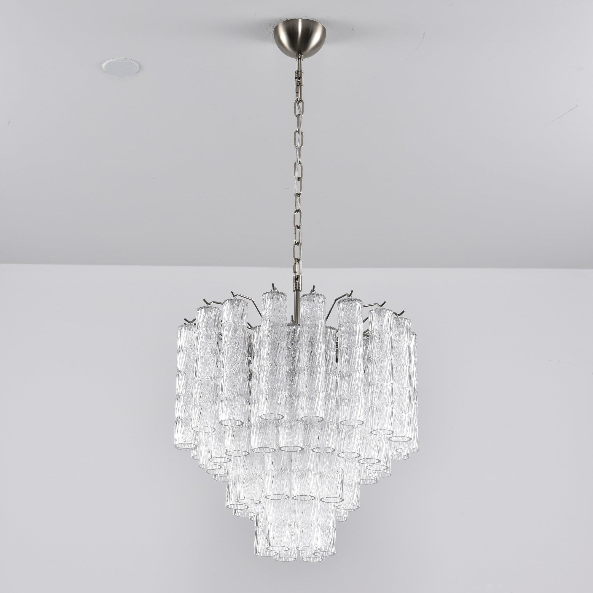 Aurora Chandelier Murano Glass Tiered Cascading Waves-Neutral Decor