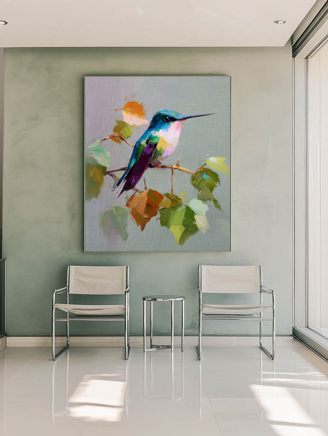 Modern Hummingbird Art ABAV618 - Neutralighting