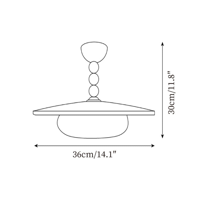 Muto Ceiling Light Walnut Color & White Imitation Alabaster - Neutralighting