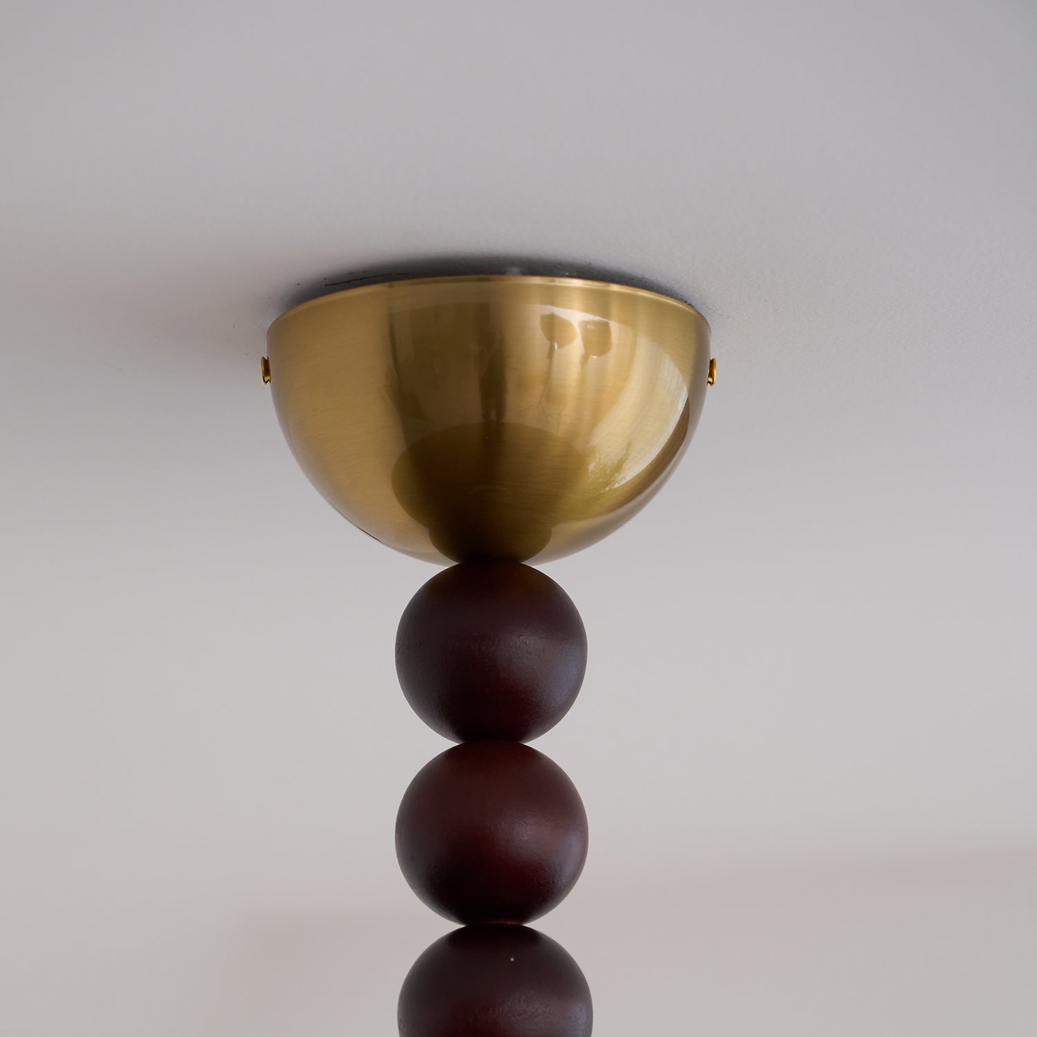 Muto Ceiling Light Walnut Color & White Imitation Alabaster - Neutralighting