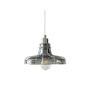 Williston Pendant Light in chrome finish with a clear glass shade.