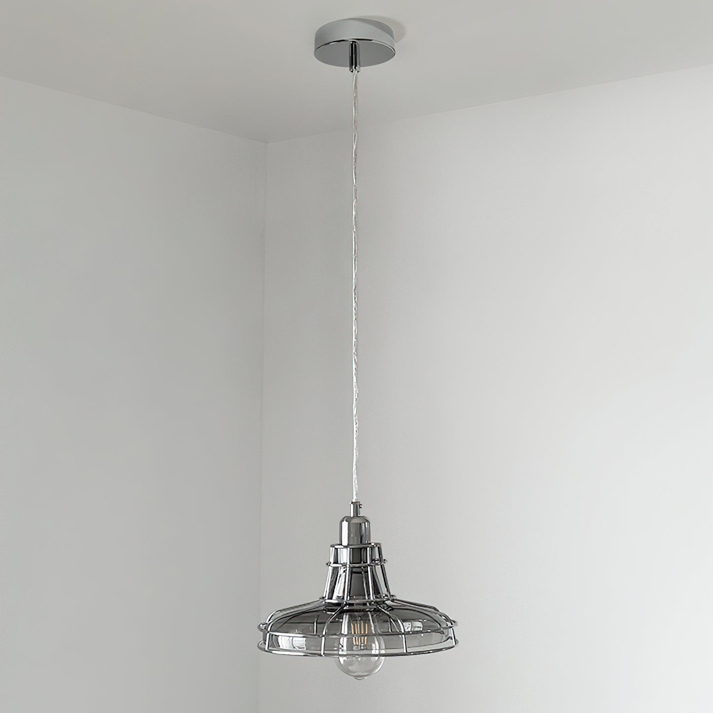 Lifestyle image of the Williston Pendant Light in an urban loft.