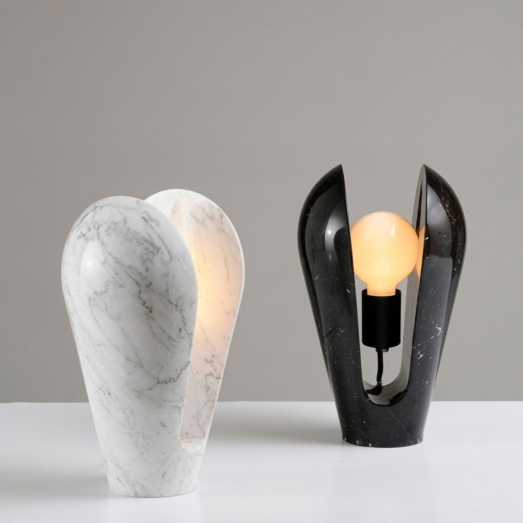 Diagram showing the dimensions of the Victoire Marble Table Lamp.