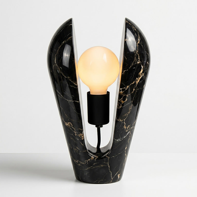 Comparison of the white and black Victoire Marble Table Lamps.