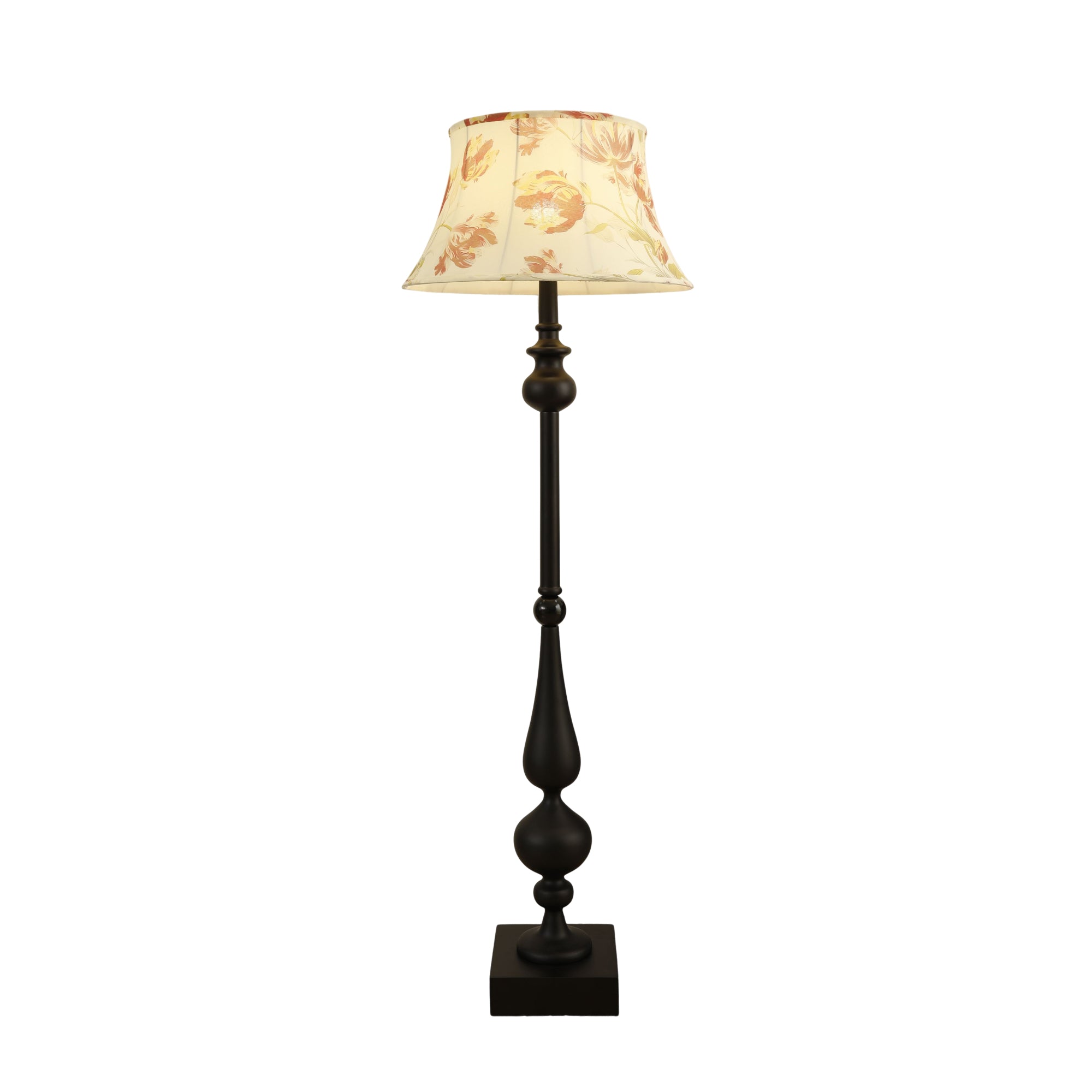 Floren Wood Fabric Classic Floor Lamp-Neutral Decor