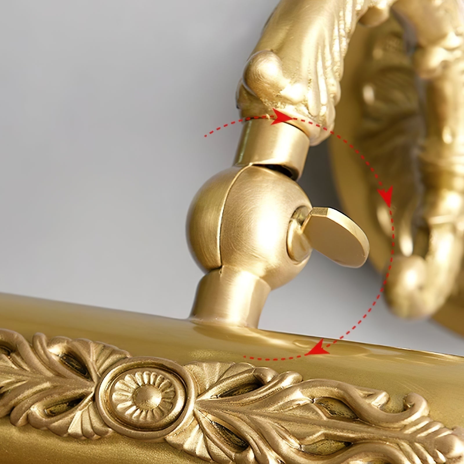 Cloren Premium Nordic Art Vanity Brass Wall Light-Neutral Decor