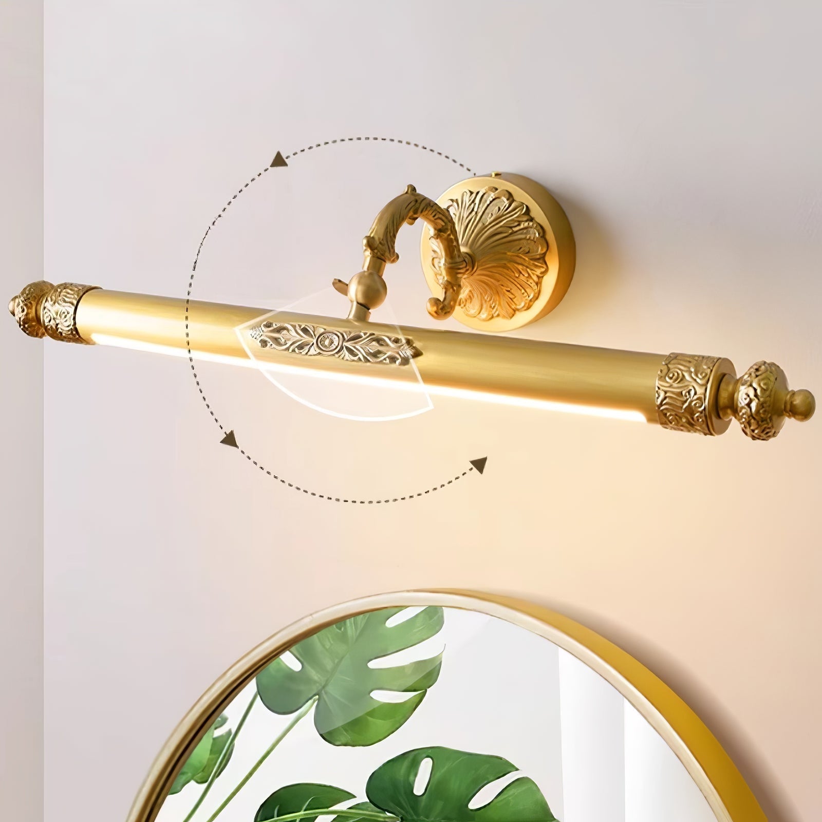 Cloren Premium Nordic Art Vanity Brass Wall Light-Neutral Decor