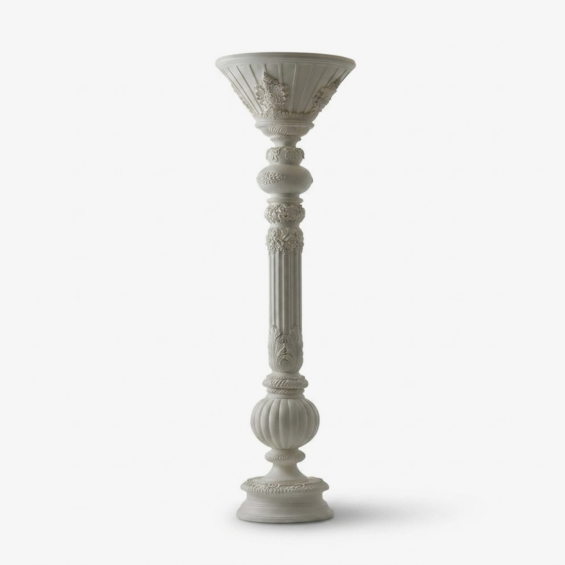 Victorian Torchiere Floor Lamp-Neutral Decor