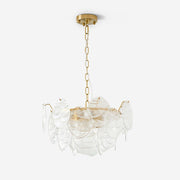 Leaf Vintage Glass Chandelier-Neutral Decor