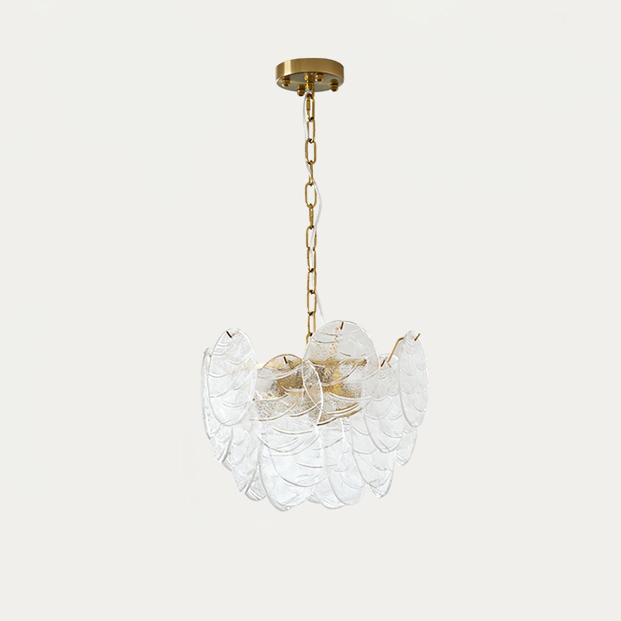 Leaf Vintage Glass Chandelier-Neutral Decor