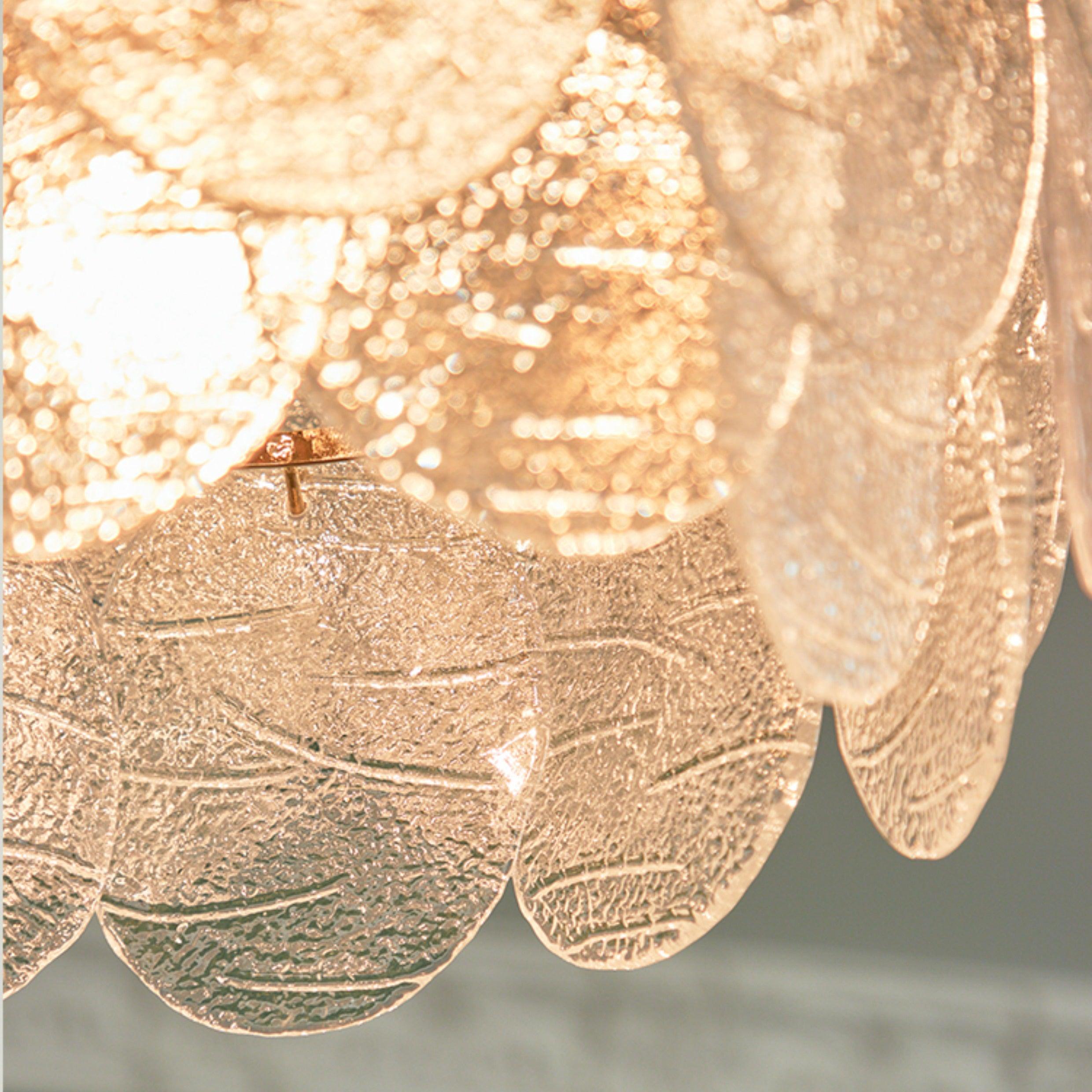 Chandelier Glass Discs Metal Frame Gold Finish Victorian