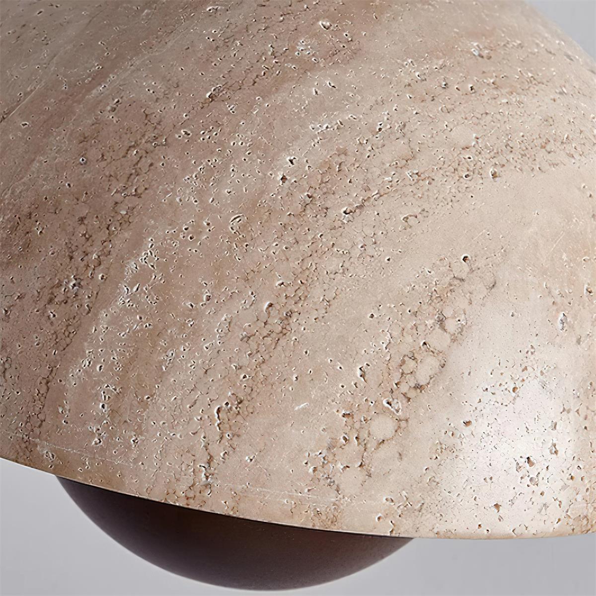 Saren Travertine Pendant Lamp Wood-Neutral Decor